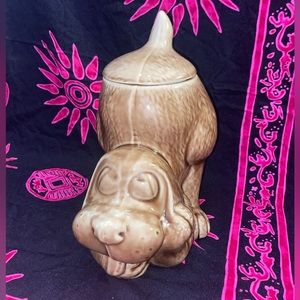 Vintage McCoy Thinking-Dog Cookie Jar 0272 USA Pottery MCM